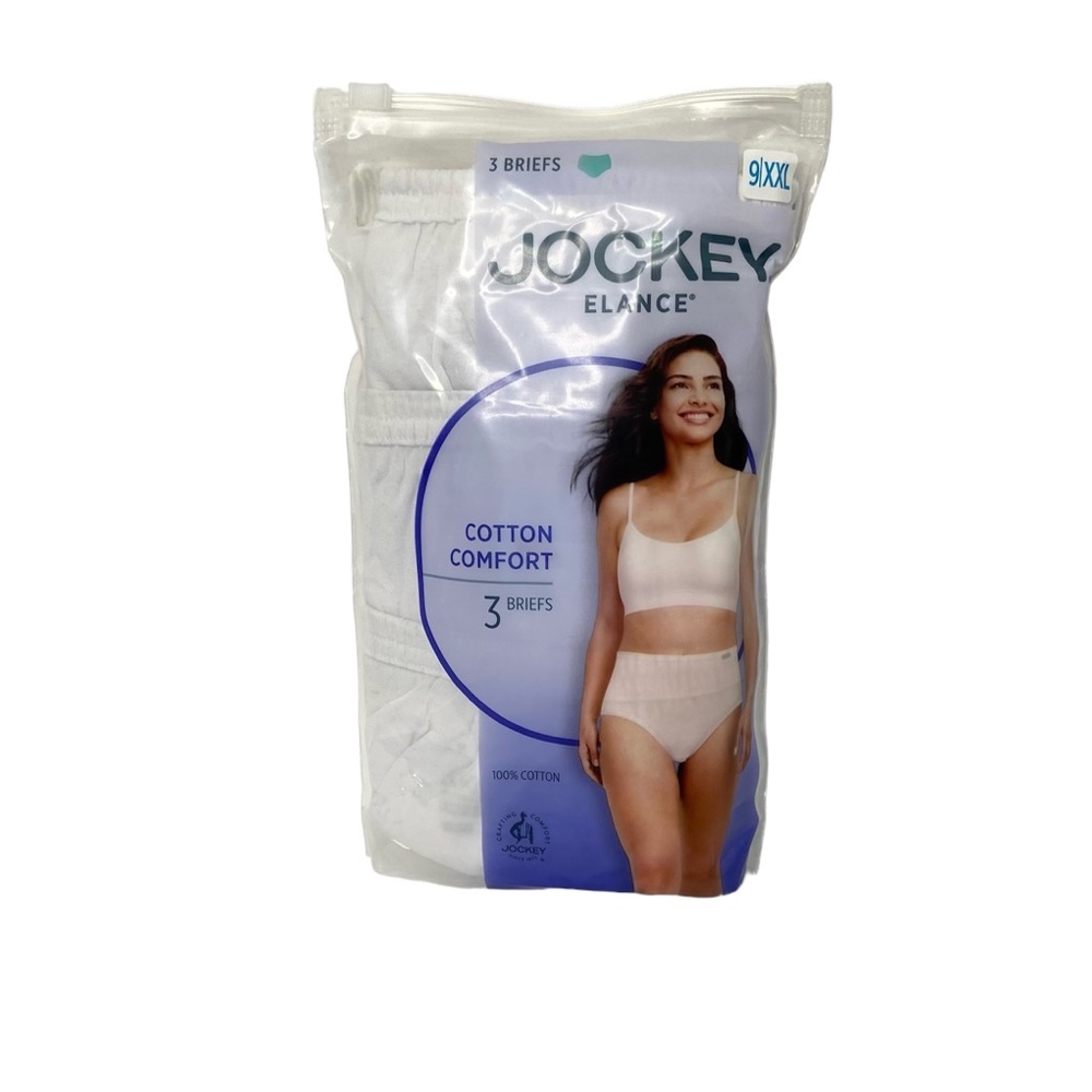 Jockey Elance 100% Cotton Briefs 3 Pairs NWT